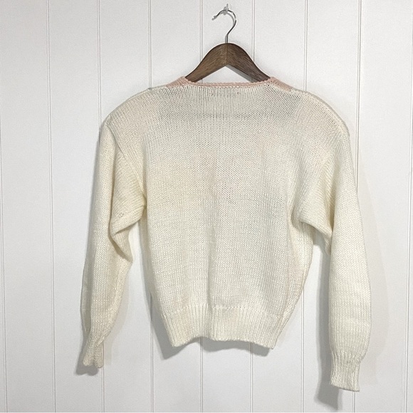 Vintage embellished wrap sweater size M - Picture 3 of 13